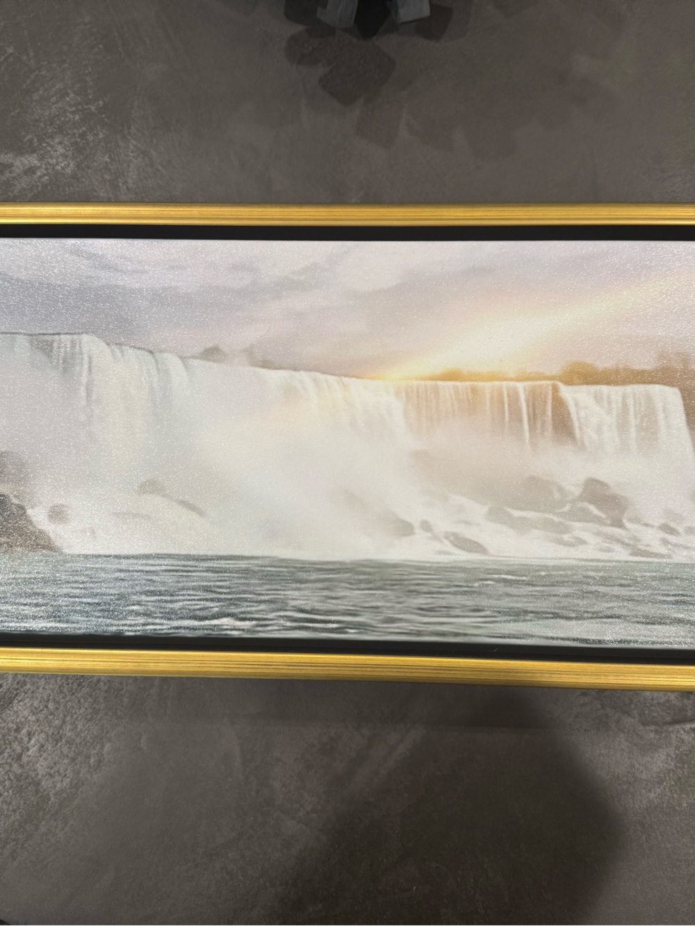 Framed 1/1 Digital photo into artist digital interpretation. Niagara Falls.